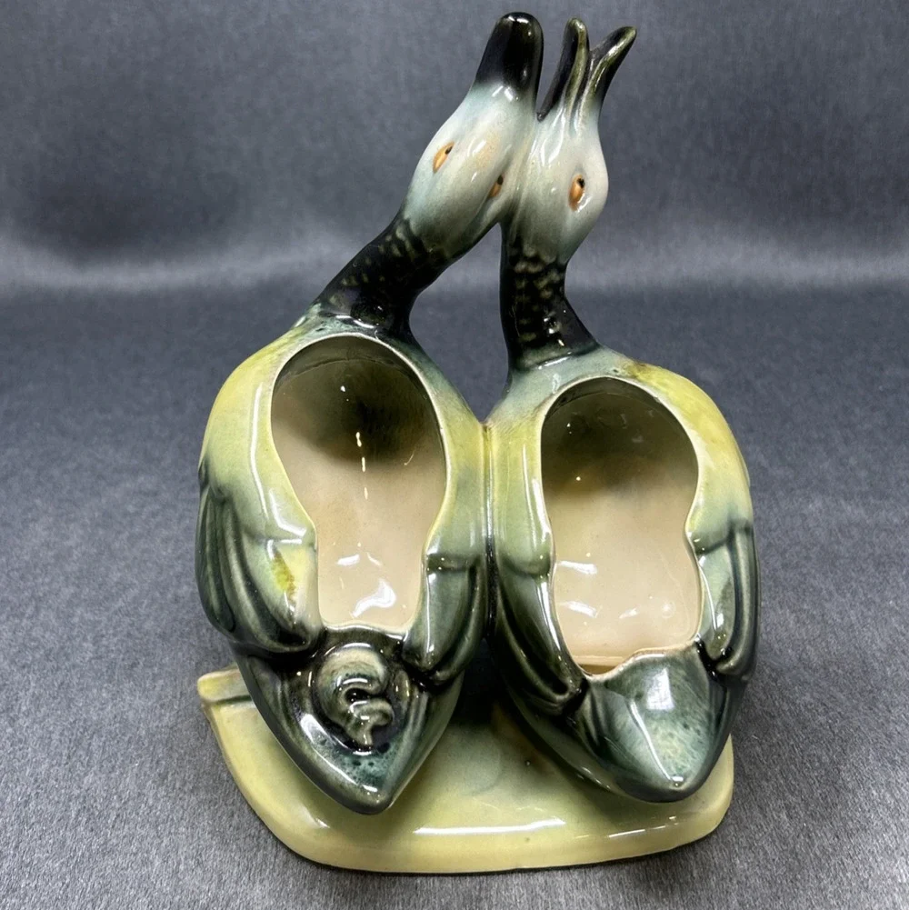 Vintage Hull Pottery Double Duck Planter Mid Century Ceramic Planter Decor READ